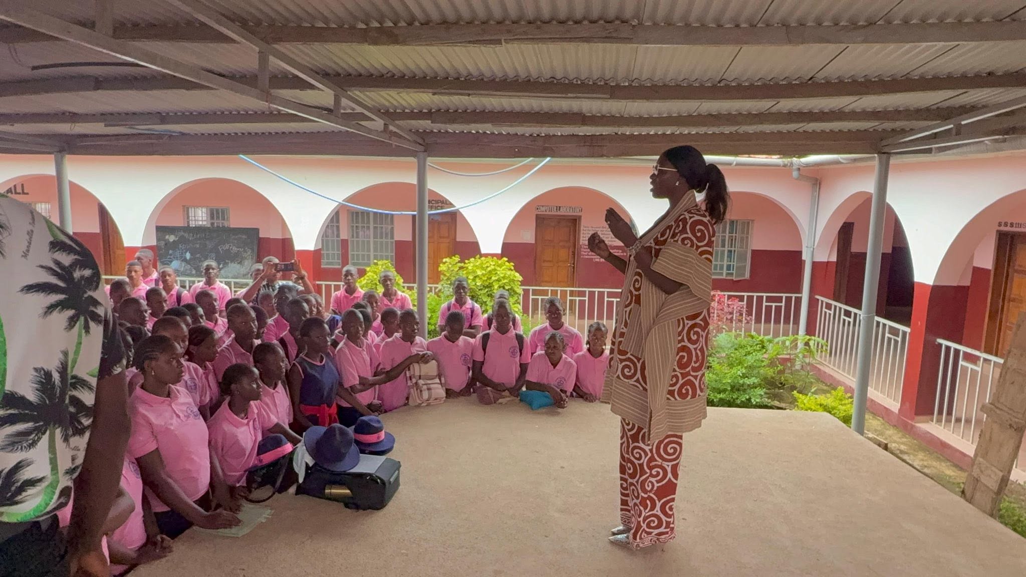 Health-education outreach at a school.