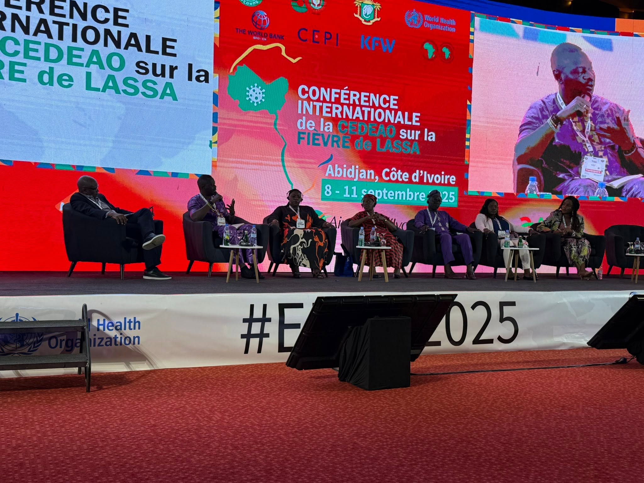 Panel at the ECOWAS International Conference on Lassa Fever, Abidjan, September 2025.