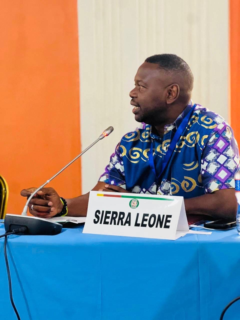 Prof. Njai representing Sierra Leone at a regional ECOWAS meeting.